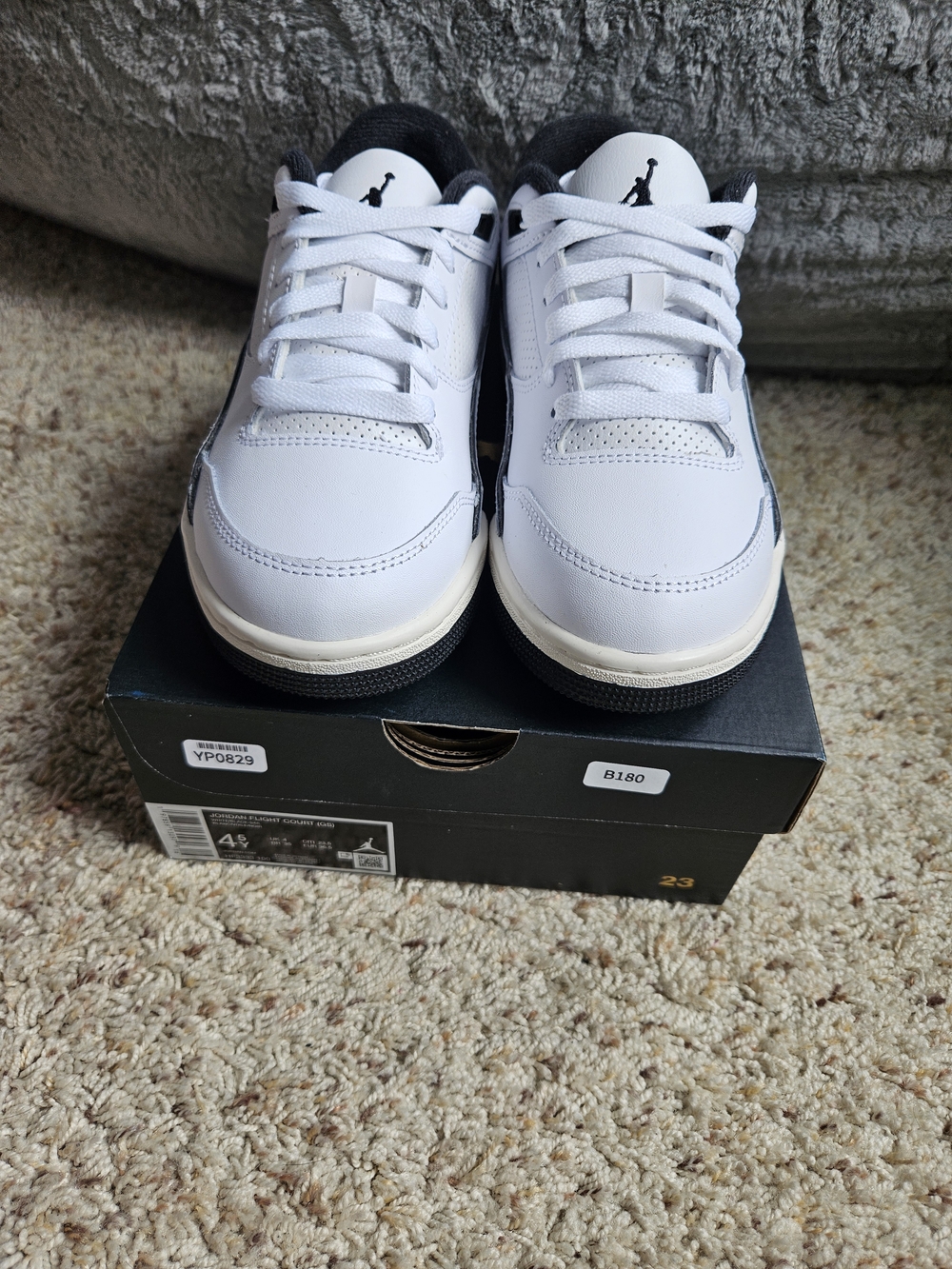 Jordan Kids' White and Black Retro Sneakers